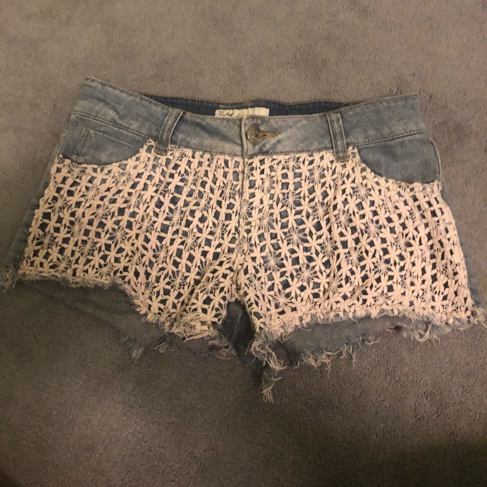 Vintage Havana Embroidered Denim Shorts